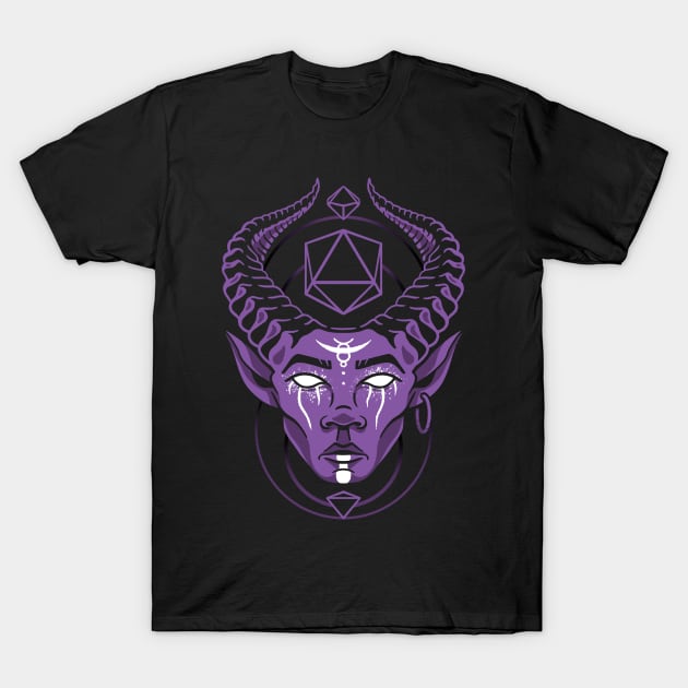 Purple Horned Fiend T-Shirt by MaratusFunk